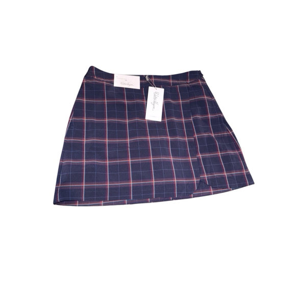 Women's Walter Hagen Skirt Size 2 Navy Plaid - Picture 2 of 5